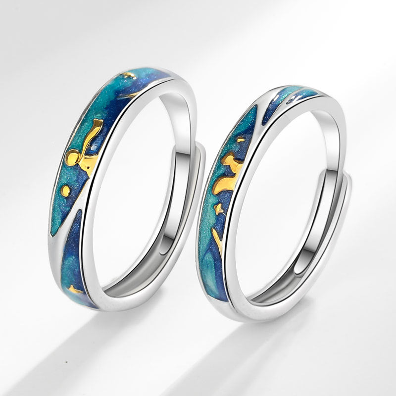 Anillos de pareja Plata s925 ~ Principito🫅🏼 y Zorro 🦊