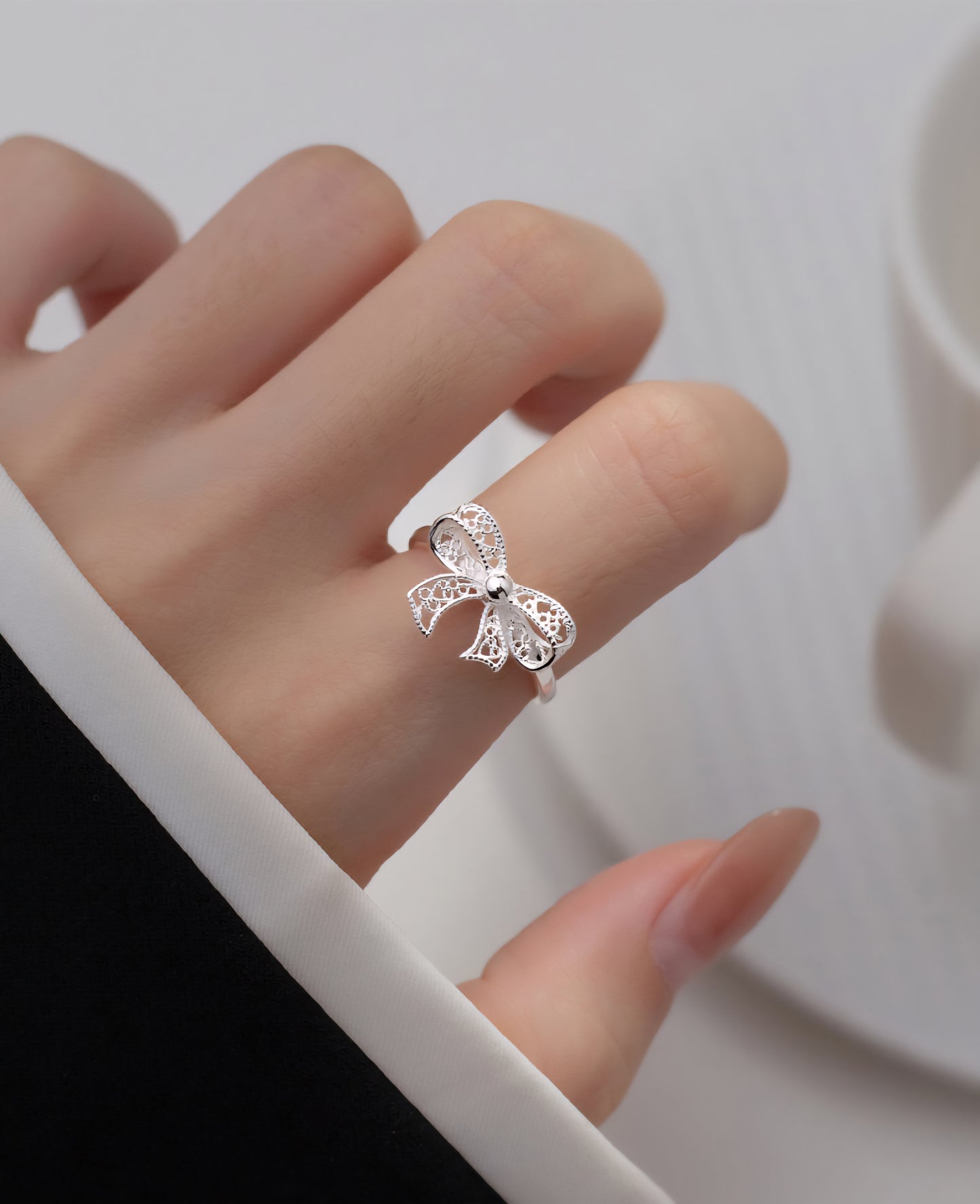 Anillo moño de plata s925