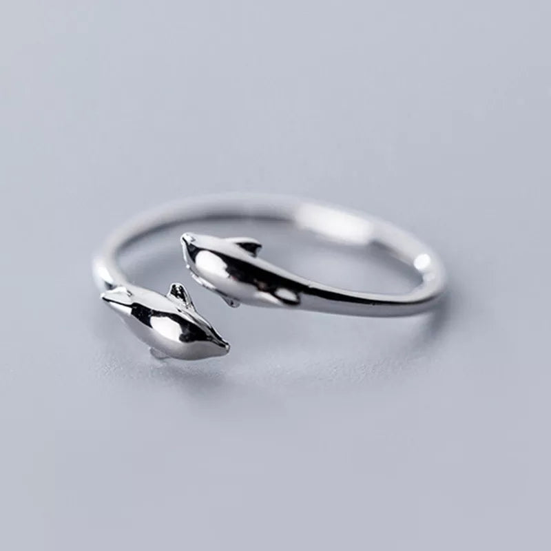 Anillo delfines de plata s925