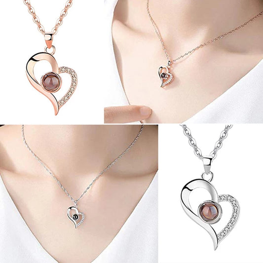 Collar Original Te Amo En 100 Idiomas / Acero Inoxidable 304