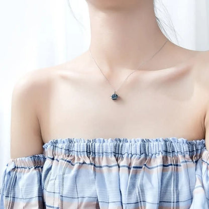 Collar Saturno y su luna Plata  s925