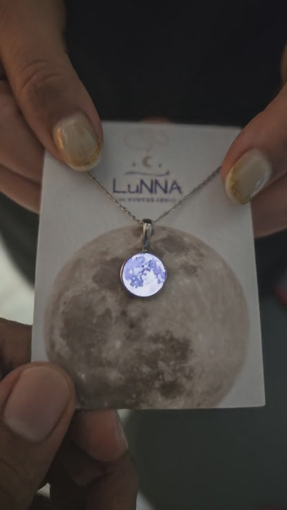 Collar de luna mini 14mm Brilla en la oscuridad 🌑🌓~