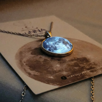 Collar de Luna 18mm - Brilla En Oscuridad - Acero inoxidable calidad 316L
