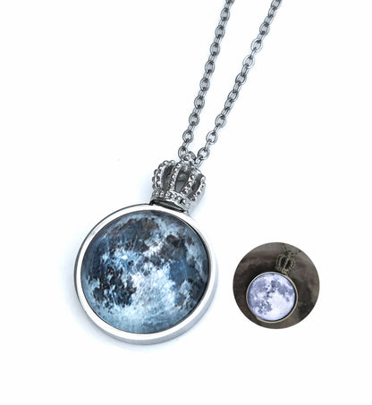 Collar Corona de luna 20mm ~ 👑🌕 Brilla en la oscuridad.