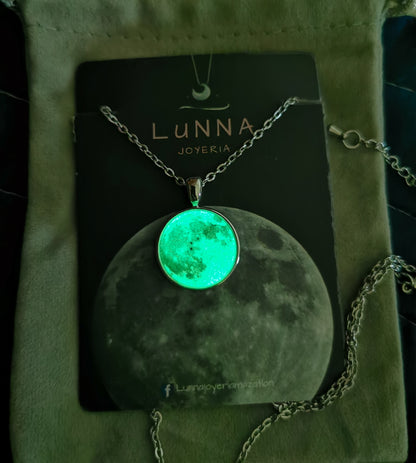 Collar de luna ~ Brillo Verde
