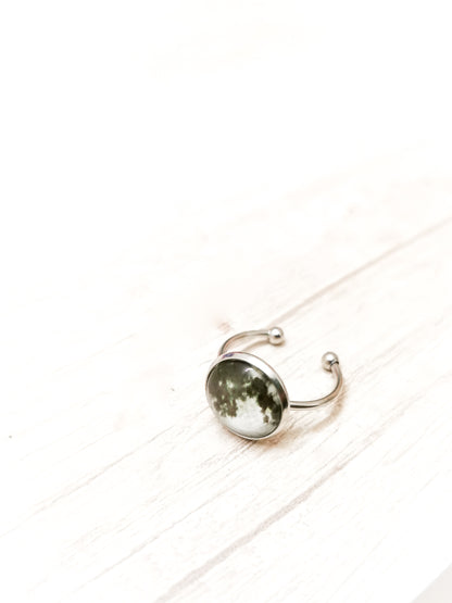 Conjunto Collar y Anillo de Luna - Brilla en la oscuridad