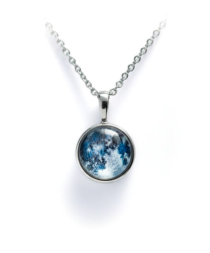 Collar de Luna Doble Cara 16mm Brilla En la Oscuridad Lunna