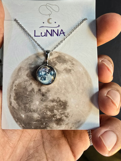 Collar de luna mini 14mm Brilla en la oscuridad 🌑🌓~