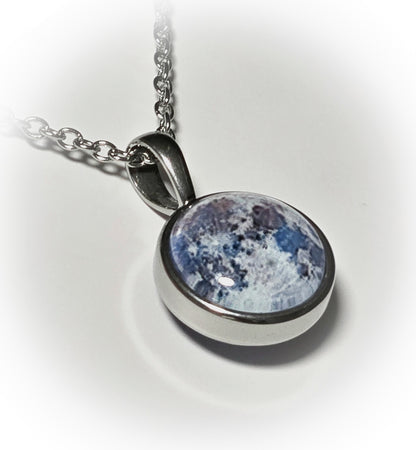 Collar de Luna Doble Cara 16mm Brilla En la Oscuridad Lunna