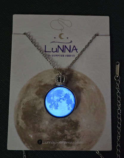 Collar Corona de luna 20mm ~ 👑🌕 Brilla en la oscuridad.