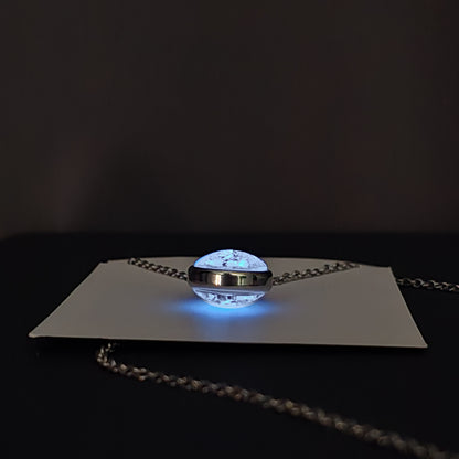 Collar de Luna Doble Cara 16mm Brilla En la Oscuridad Lunna