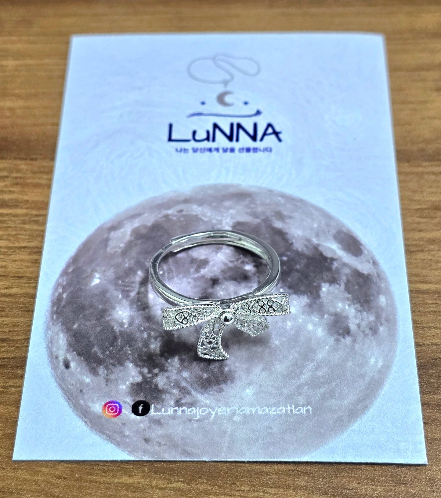 Anillo moño de plata s925