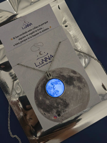 Collar Corona de luna 20mm ~ 👑🌕 Brilla en la oscuridad.