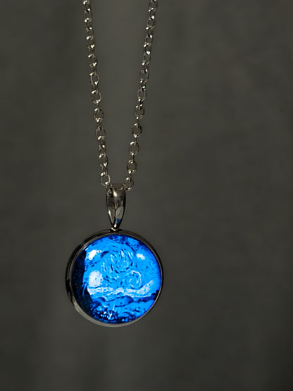 Collar La Noche Estrellada de Van Gogh + Brilla Oscuridad!