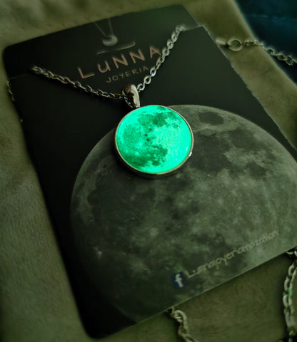 Collar de luna ~ Brillo Verde